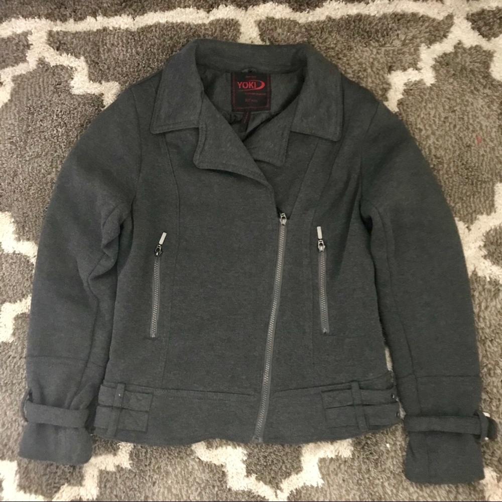 Grey Moto Jacket